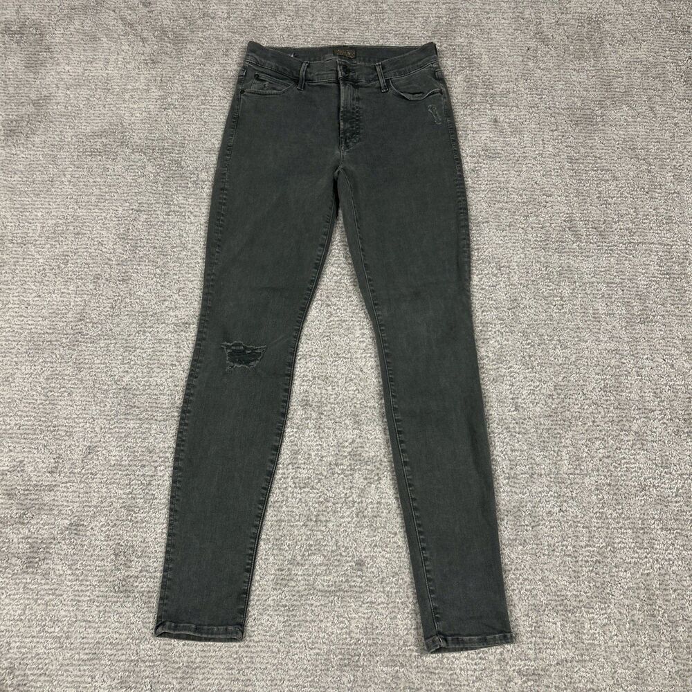 Mother The Charmer Jeans Womens 26 Sexy Just Walked Into Town Skinny Green Gray